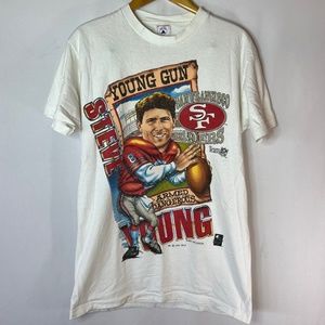 Delta Men's M | Medium White Red NFLP San Francisco 49ers Steve Young 1993 VTG